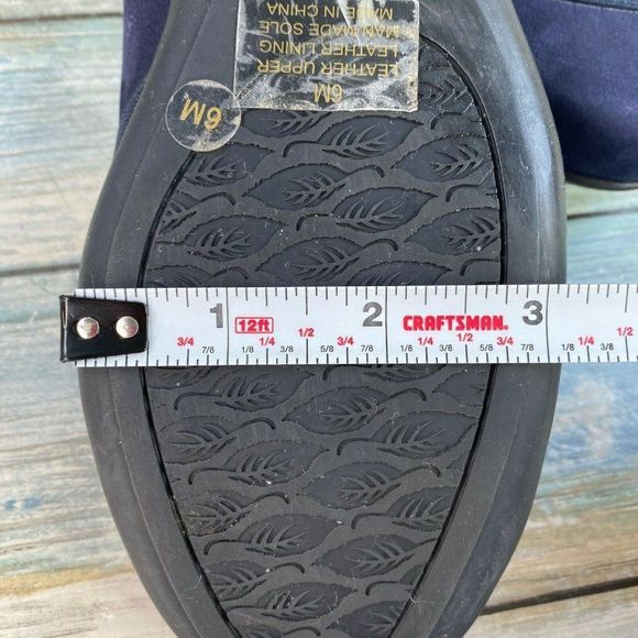 Nurture Womens Blue Nubuck Leather Slip On Loafers Size 6M Round Toe Slip On - Picture 9 of 11